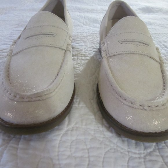 Vionic Shoes 6.5 Waverly Loafer Metallic Gold Nubuck Suede - Picture 8 of 10